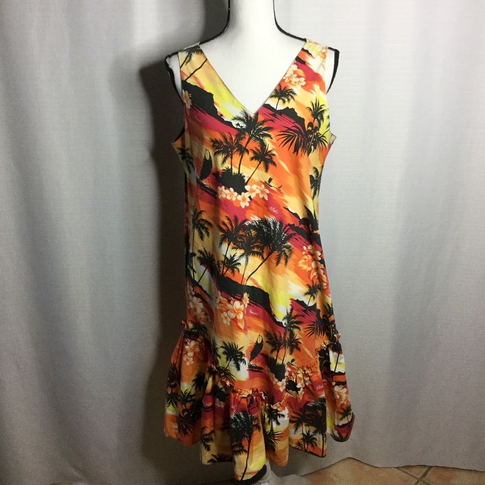 JADE FASHIONS Made In Hawaii Aloha Midi Dress Sm